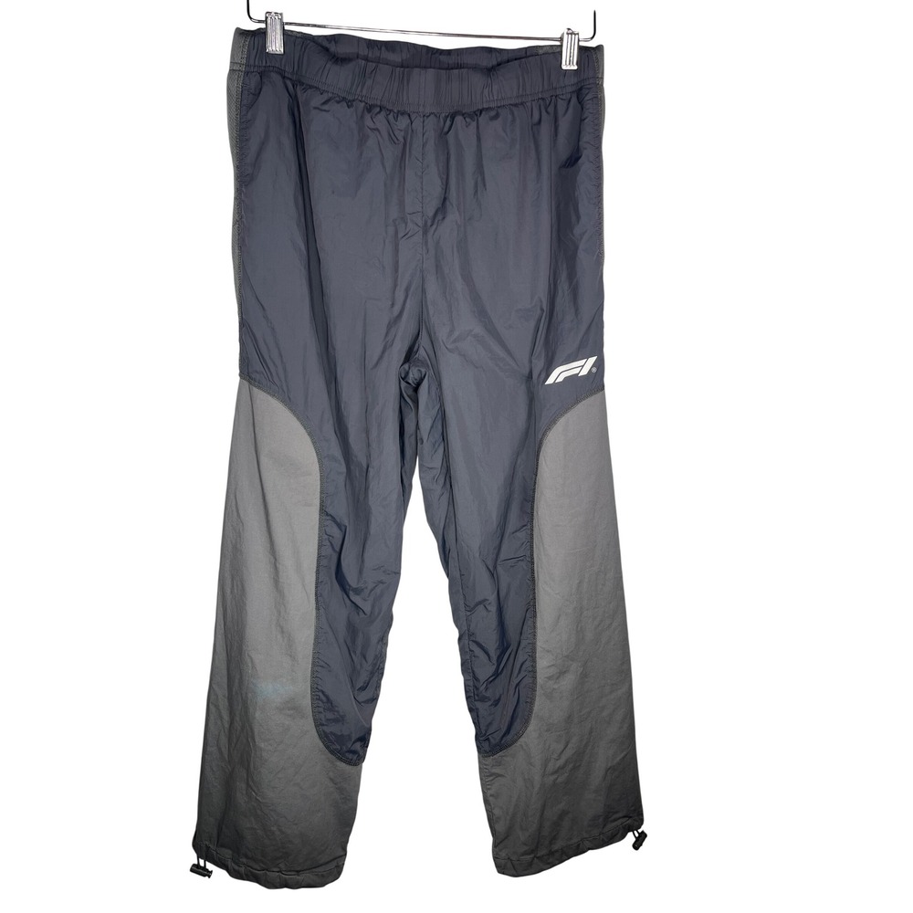 Formula 1 PacSun Track Pants Womens M Gray Colorblock Y2K Athleisure Streetwear